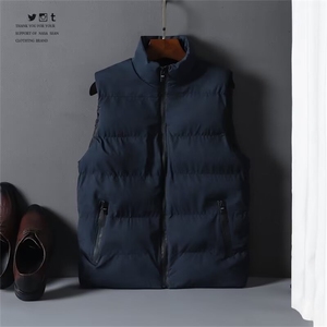 加绒加厚冬男立领棉马甲纯色棉袄面包服背心大码M-5XL MJ66 P35图片