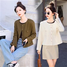 2022年秋季时髦小香风短款舒适甜美有范上衣图片