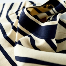 2025年秋季新款针织圆领条纹短袖休闲通勤百搭时尚，女装T恤，致织羊绒