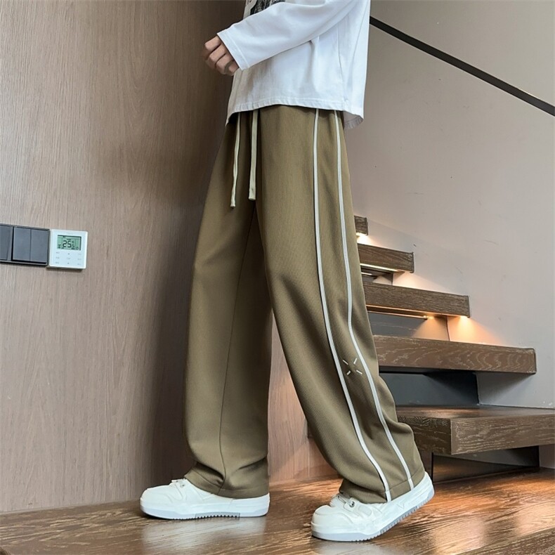 新款卫裤宽松休闲裤男韩版潮流百搭坠感阔腿拖地长裤K2562p45,男装休闲裤,电商D315A