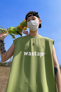 华夫格背心 直播高品质重磅220克 wastp印花HB709-P25控38图片