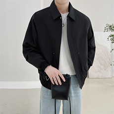 秋季2023轻熟纯色休闲夹克店主风薄款批130.A236-JK5025-P140，男装夹克，电商A236