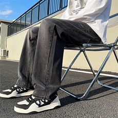 牛仔裤男春夏季2025新款休闲直筒宽松高街美式复古长裤子775-P45，男装牛仔裤，电商A178