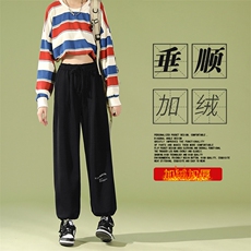卫裤时尚字母印花百搭加绒加厚卫裤WK528-1特批27加绒特批33，男装休闲裤，星座718-1