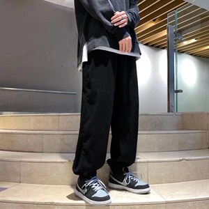 灯芯绒男裤春款潮牌束脚灯笼裤休闲长裤K78P35,男装休闲裤,星座1116-2