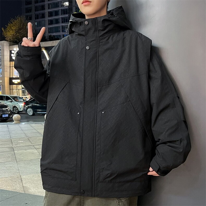 26春季大码男士户外连帽夹克8661-P80大码元,男装夹克,星座209