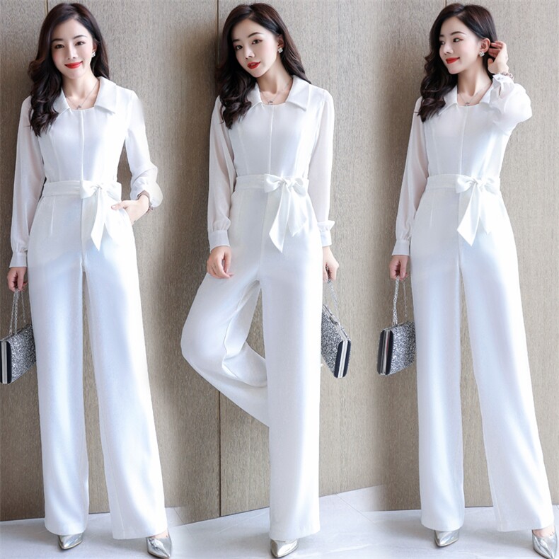 2021时尚新款简约欧美减龄高端大气连体裤，女装套装/套裙，韩美纤衣