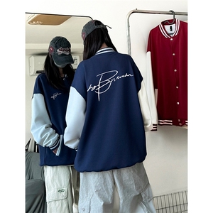抖音得物高品质重磅全棉二开 360克立领棒球服开衫卫衣外套 1203图片