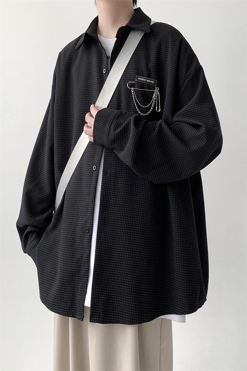 宽松男生长袖衬衫KD630-P30,男装衬衫,电商D312