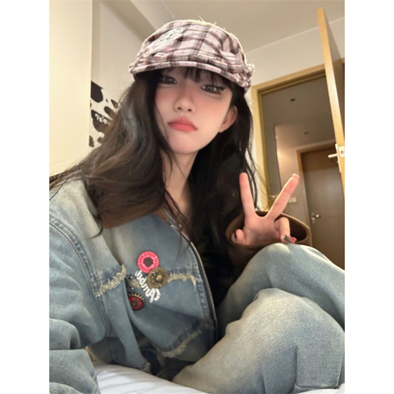 【有货】拼接牛仔外套男女款春秋设计感毛边夹克8086CC-P85,男装夹克,星座1007（原301D）
