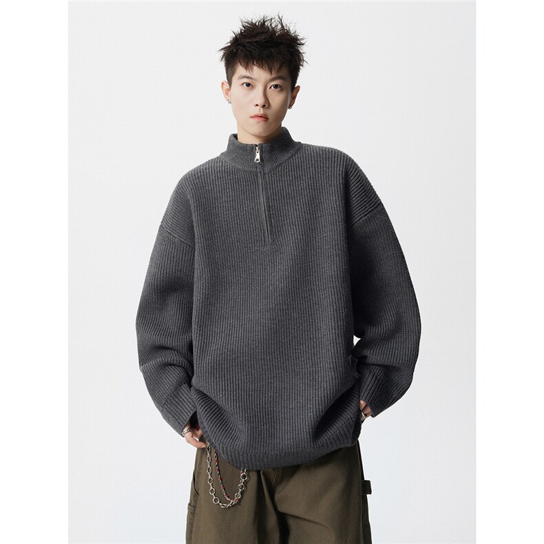 现货2W件长袖时尚休闲男装半拉链毛衣XZ608-TM2144-特P45,男装针织衫/毛衣,星座608(原A046)