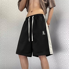 新款运动裤青春流行宽松型潮五分裤日系男原宿K132-P28，男装休闲裤，星座1109-3