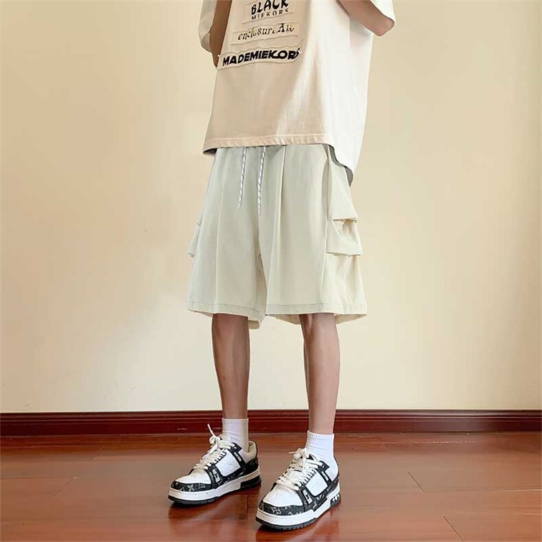 控价49夏季冰丝短裤设计款小众样式速干休闲五分裤DK24017P-28,男装牛仔裤,电商A128
