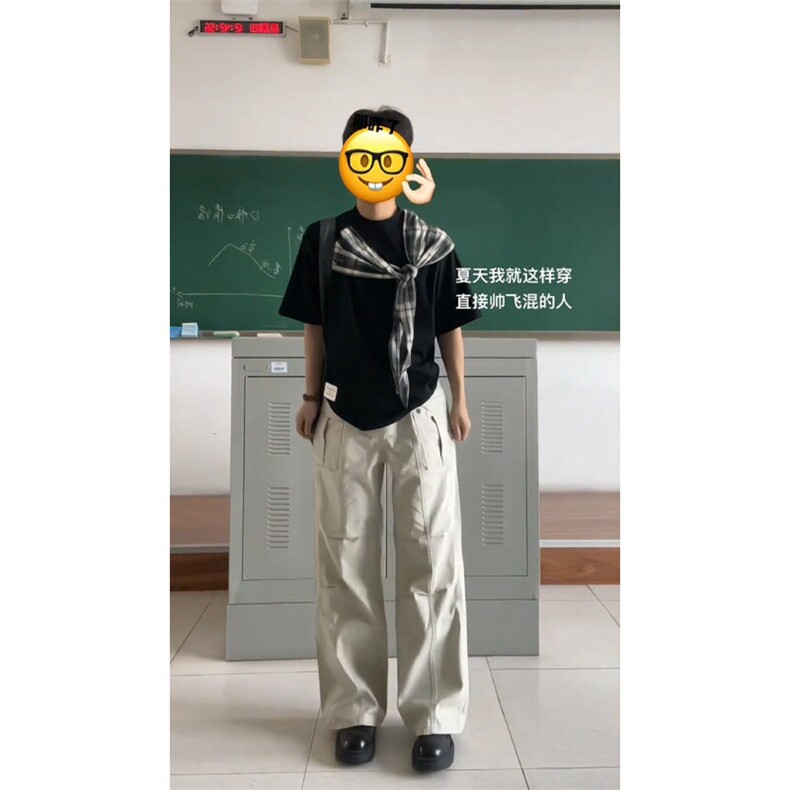 【有货】PX01LL-特P38 格子拼接蝴蝶结短袖t恤男女图片