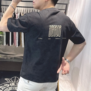 2025新款扎染发泡潮流短袖t恤男士欧货潮牌夏季男款男装体恤HTX57图片
