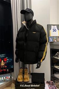 秋冬新款港风条纹刺绣立领保暖棉服面包服 XZ213-MY5529-P98控128图片