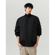 抖音得物美式潮休闲夹克春季立领纯色复古工装加厚棉服外套AMY02，男装夹克，电商A443