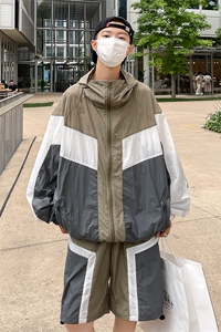 夏季连帽夹克衫防晒服套装 运动风时尚防晒衣男 XZ514-2-1612-P98图片