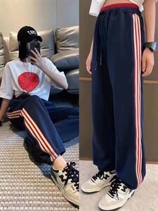 春季三杠裤图片