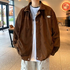 工装外套男春秋款季cityboy复古痞帅宽松灯芯绒休闲夹克W198，男装夹克，星座1116A-1（原606A）
