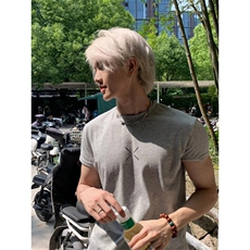 XZ809A/BBBT12/P20/控38重磅印花美式复古圆领T恤，男装T恤，星座809A(原222-1)