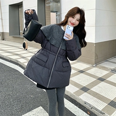 现货热卖25冬新新年衣烟灰色羽绒服2D044-2526-P280-K418，女装羽绒服，2D044