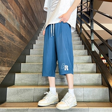 冰丝七分裤男大码速干短裤男五分裤港风风格QK72369-P25，男装休闲裤，电商A040