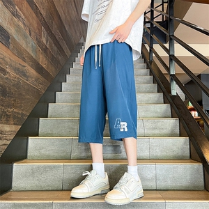 冰丝七分裤男大码速干短裤男五分裤 港风风格 QK72369-P25图片