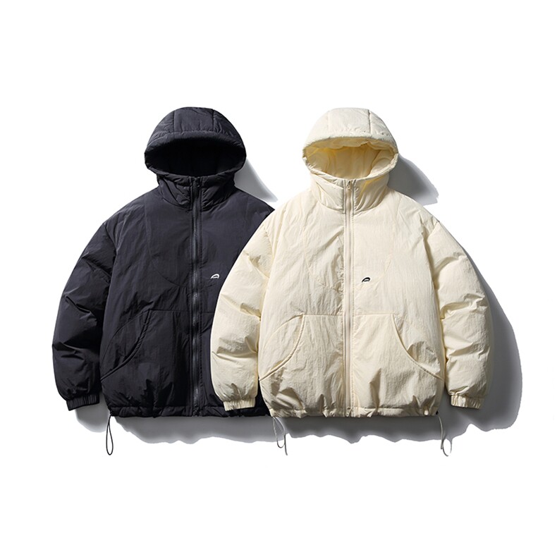 南夏乔装2025冬季新款日系刺绣不臃肿纯色连帽棉服保暖百搭棉衣男,男装棉衣,电商S006（B521）
