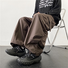 2024秋季新款复古宽松阔腿工装裤百搭直筒束脚休闲裤子K7482-P40，男装休闲裤，星座512-3
