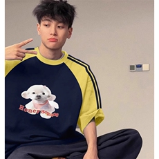 黄袖拼藏青