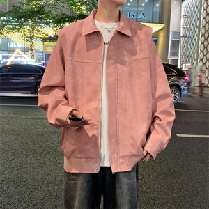 港风夜景痞帅男装外套美式短款工装皮衣夹克DSA157B-J232-特P83图片