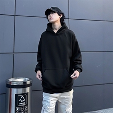 抖音得物高品质二开秋冬美式高街重磅结构辑明线连帽卫衣外套W75，男装卫衣，电商A486-1