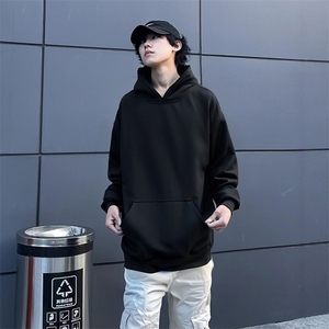 抖音得物高品质二开 秋冬美式高街重磅结构辑明线连帽卫衣外套W75图片