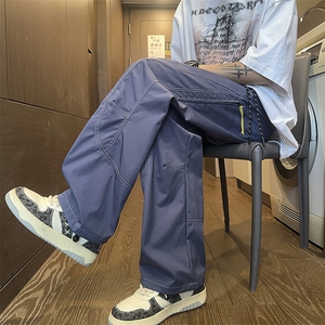 新款户外防泼水冲锋裤保暖直筒工装裤，加绒K1293特p53,常规特P43图片