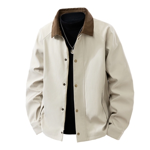 翻领夹克男春季简约宽松潮流百搭上衣服JK268-P78图片