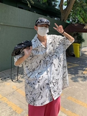 五分袖夏季衬衫纯色青春流行潮日常潮流男气质百搭文艺，男装衬衫，星座716-2