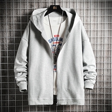 KS21087-P38连帽开衫卫衣男运动外套大码班服网格挂拍，男装卫衣，电商A040A