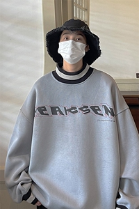 卫衣潮ins男美式大码复古三色重磅长袖t恤外套-JK22304-p75控88图片