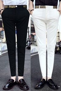 2021夏装新款品质夜店发型师潮男休闲裤A450图片