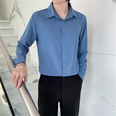 长袖衬衫男春秋韩版潮流纯色衬衣男士修身大码上班职业装寸衫外套，男装衬衫，星座505-2（原电商A260-1)