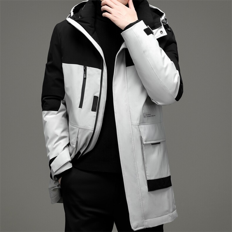 2023冬季新款羽绒服男士白鸭绒防寒服中年爸爸装外套YYYR109-P280，男装羽绒服，电商B212（原钱塘6029）