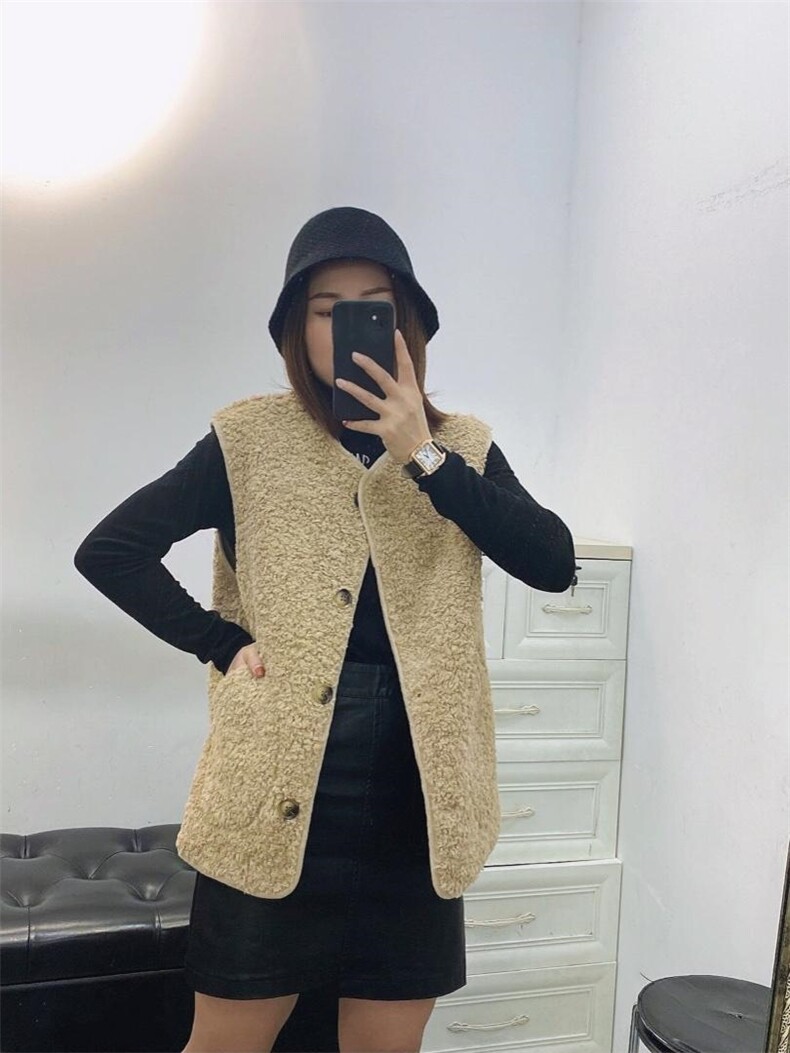 2021冬季皮毛马甲，女装马甲，曼希野