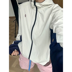 网图 原版高品质户外网眼拼接透气速干连帽防晒衣男女 A718-P60图片