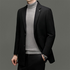 M85315-80钱塘2020-3时尚新款冬季休闲百搭中年男士夹克外套P320，男装毛呢大衣，钱塘207-3
