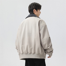 加绒外套男款2025冬季新款加厚保暖工装防风夹克立领JR2151-P110，男装夹克，星座210-1