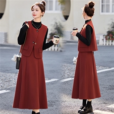 2026春装新款简约时尚休闲修身三件套，女装套装/套裙，罗腾