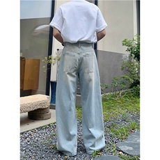网图现货牛仔裤破洞牛仔裤直筒阔腿裤拖地长裤子RA138-P70，男装牛仔裤，星座1005-4