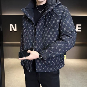(网图) 90白鸭绒83-106克 潮牌格子短款工装羽绒服313B-9510-P245图片