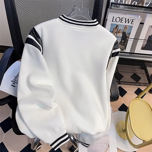 春秋季明星同款ins毛呢棒球服外套男女学生韩版权志龙情侣夹克潮图片